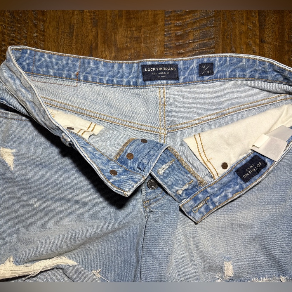 Lucky Brand Faded Blue Distressed Denim Shorts